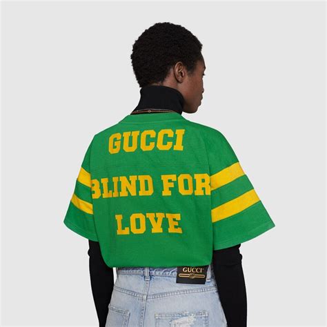 gucci blind for love tee|gucci signature slogans.